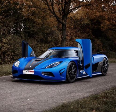 [ Pre-order ] GA003E GRYNING.model 1:64 Koenigsegg Agera R Semi Matte Blue/Carbon