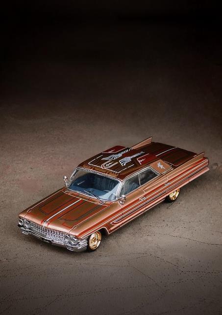 [ Pre-order ] MK Miniatures 1:64 Chevrolet Cadillac Sedan De Ville Metallic Red Copper, China Hangzhou International Model Show Exclusive