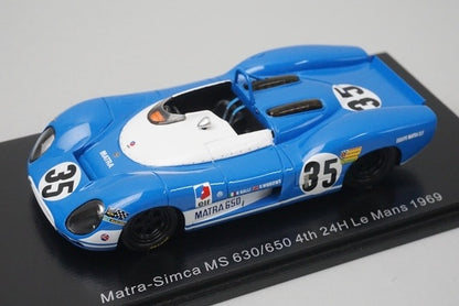 1:43 Spark S3549 Matra Simca MS 630/650 Le Mans 24H 4th 1969 #35 N.Galli / R.Widdows