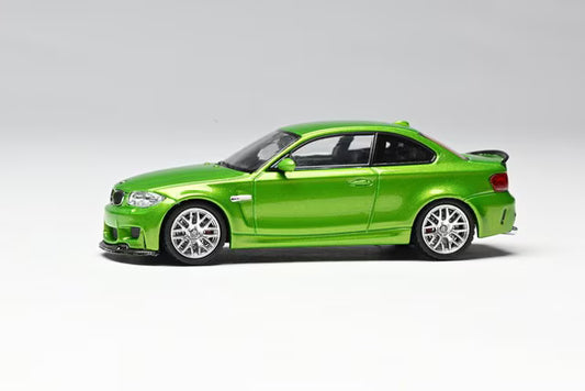 [ Pre-order ] 7CM Model 1:64 BMW 1M Coupe (E82) silver style 359 multi-spoke wheels Frozen Tampa Bay Green Metallic