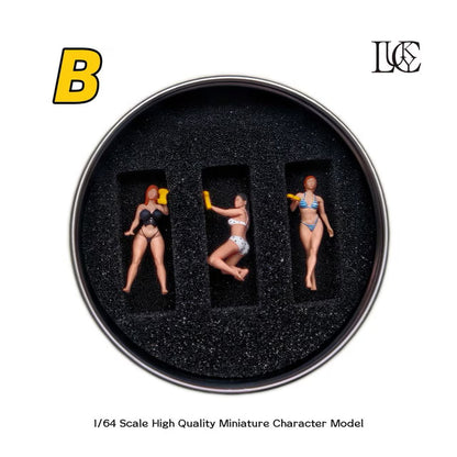 [ Pre-order ] LK2025112527-B Lucky Studio 1:64 Car Wash Girl Trio Figure - Multicolored