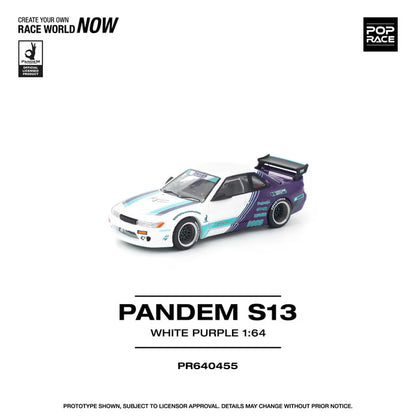 [ Pre-order ] PR640455 POP RACE 1:64 PANDEM S13 White/Purple