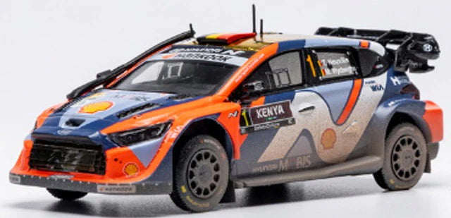 [ Pre-order ] RAM996B ixo 1:43 Hyundai i20 N Rally 1 2025 Rally Kenya #1 T.Neuville / M.Wydaeghe Dirt Version
