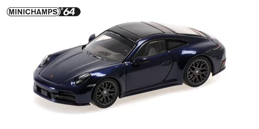 [ Pre-order ] 640064022 MINICHAMPS 1:64 Porsche 911 (992.2) Carrera 2025 Blue Metallic