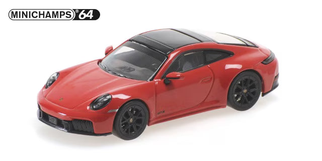 [ Pre-order ] 640064120 MINICHAMPS 1:64 Porsche 911 (992.2) Carrera GTS 2025 Red