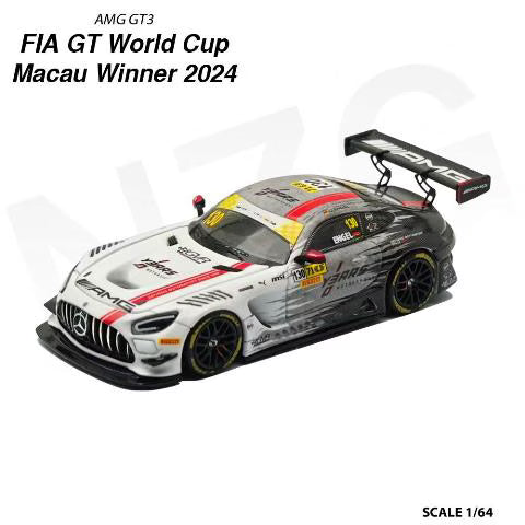 [ Pre-order ] 114600003 Kilo Works KW x NZG 1:64 Mercedes-Benz AMG GT3 2024 FIA World Cup Macau Winner Maro Engel #130