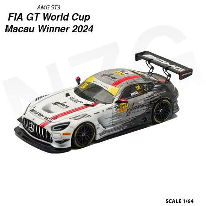 [ Pre-order ] 114600003 Kilo Works KW x NZG 1:64 Mercedes-Benz AMG GT3 2024 FIA World Cup Macau Winner Maro Engel #130
