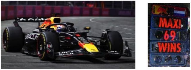 [ Pre-order ] S9669 Spark 1:43 Red Bull Oracle Red Bull Racing RB21 F1 Las Vegas GP 2025 Winner M. Verstappen #1 with Pit Board
