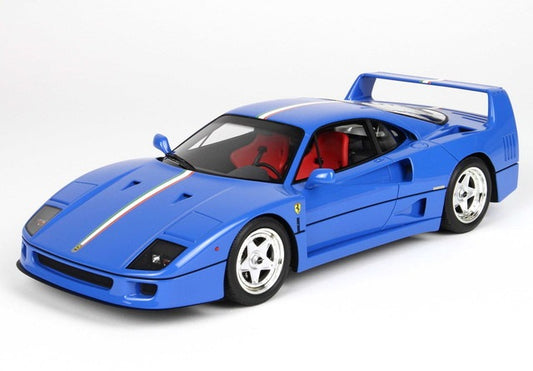 [ Pre-order ] BBRC212E BBR 1:43 Ferrari F40 1987 Light blue Italian flag - Red seat