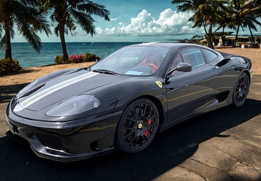 [ Pre-order ] BBR273E BBR 1:43 Ferrari 360 Challenge Stradale Nero DS with Italian stripe