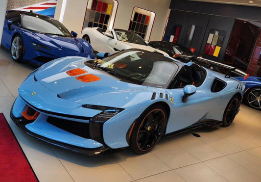 [ Pre-order ] BBRC286N BBR 1:43 Ferrari SF90 XX Spider Azzurro La Plata - Orange