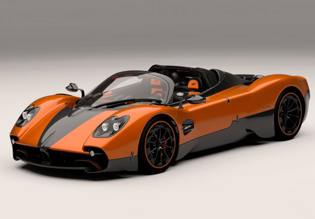 [ Pre-order ] P18245D BBR 1:18 Pagani Utopia Roadster Arancio St. Tropez with carbon fiber