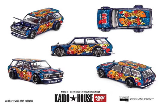[ Pre-order ] KHMG248 TSM MINI-GT 1:64 Nissan Datsun KAIDO 510 Wagon V1 (Right-hand drive)