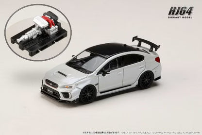 [ Pre-order ] HJ644068W Hobby Japan 1:64 Subaru S208 NBR Challenge Package Crystal White Pearl