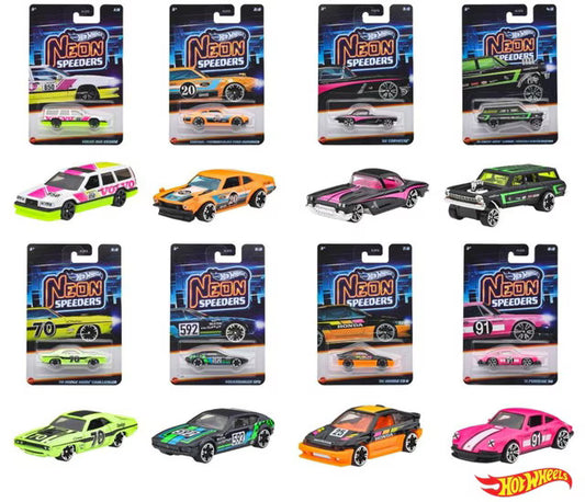 HLH72-986F Hot Wheels Neon Speeders Assortment (10 pieces per carton)