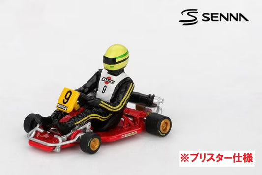 [ Pre-order ] MGT01155-BL TSM MINI-GT 1:64 Senna Kart Formula K World Karting Championship 1981 #9 A. Senna *Blister pack