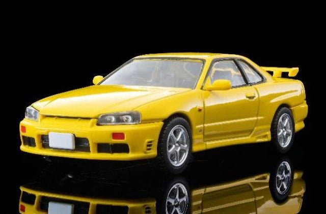 [ Pre-order ] LV-N365a TOMYTEC 1:64 Nissan Skyline 2-Door Sports Coupe 25GT Turbo with Optional Parts (Yellow) 1998 Model 339052