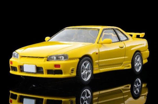 [ Pre-order ] LV-N365a TOMYTEC 1:64 Nissan Skyline 2-Door Sports Coupe 25GT Turbo with Optional Parts (Yellow) 1998 Model 339052