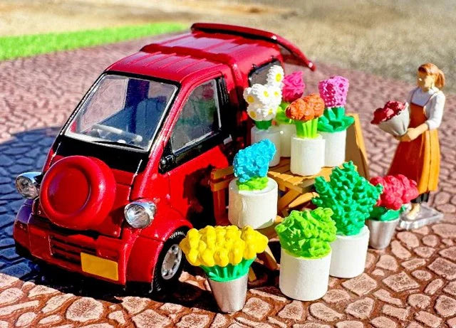 [ Pre-order ] TOMYTEC 1:64 Diorama Collection 64 #CarSnap 17b Flower Shop 2 (Daihatsu Midget 2 Cargo included) 339663