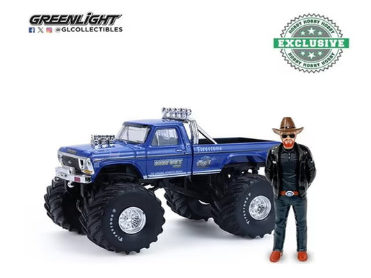 [ Pre-order ] 30544 GreenLight 1:64 Ford Kings of Crunch - Bigfoot #1 - 1979 Ford F-250 Monster Truck with 1/18 Bob Chandler Figure
