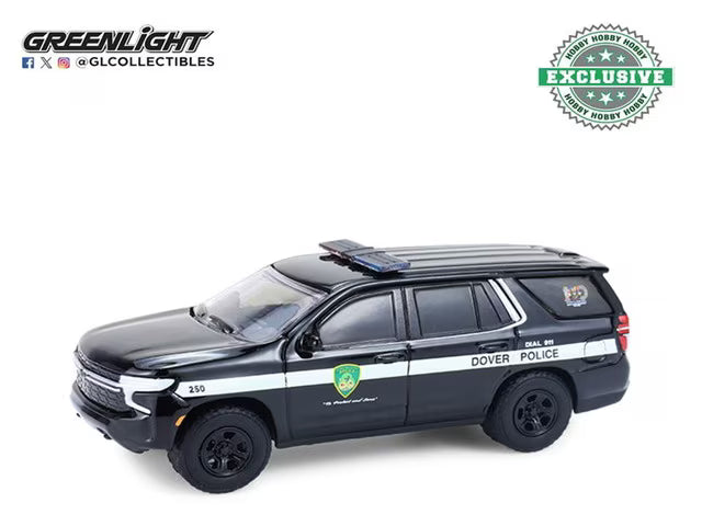 [ Pre-order ] 30549 GreenLight 1:64 Scale 2024 Chevrolet Tahoe - Dover Police - 100th Anniversary Edition