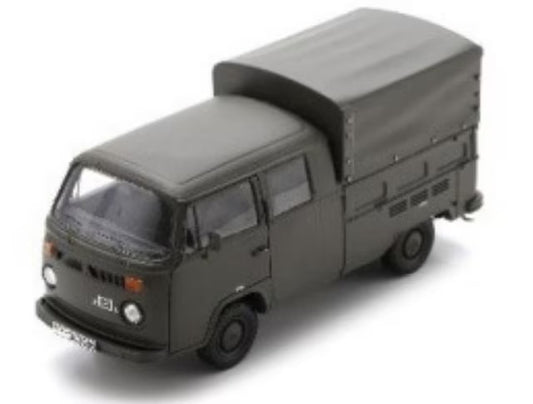 [ Pre-order ] 35U00011 Schuco 1:35 Volkswagen T2 Twin cabine “Bundeswehr”, olive