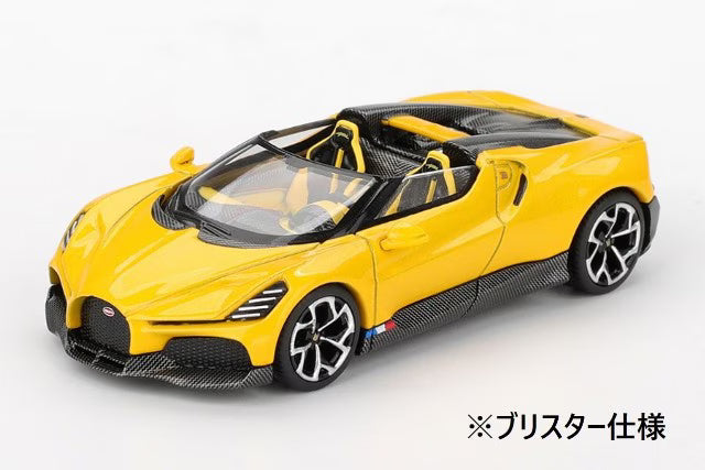 [ Pre-order ] MGT01137-BL TSM MINI-GT 1:64 Bugatti W16 Mistral Yellow (Left-Hand Drive) *Blister Pack