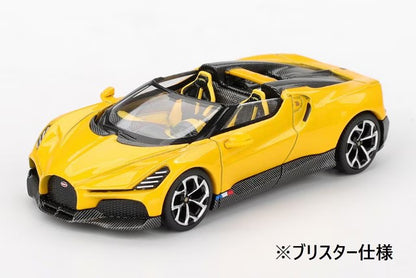 [ Pre-order ] MGT01137-BL TSM MINI-GT 1:64 Bugatti W16 Mistral Yellow (Left-Hand Drive) *Blister Pack