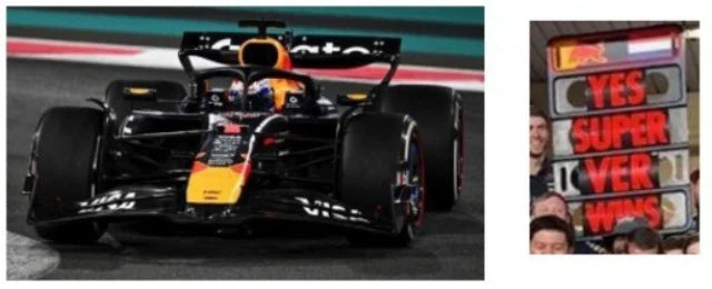 [ Pre-order ] S9677 Spark 1:43 Scale Red Bull Racing RB21 #1 Oracle Red Bull Racing F1 Winner Abu Dhabi GP 2025 M. Verstappen with Pit Board