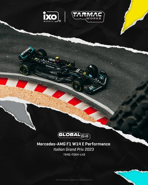 [ Pre-order ] T64G-F064-LH3 Tarmac Works 1:64 Mercedes-AMG F1 W14 E Performance, Italian GP 2023, L. Hamilton, #44