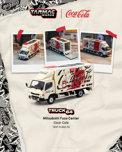 [ Pre-order ] T64T-TL002-CC Tarmac Works 1:64 Mitsubishi Fuso Canter COCA-COLA