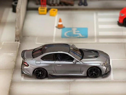 [ Pre-order ] SW Street Weapon 1:64 BMW G87 M2 ADRO Modified Modification Low Tail Titanium Gray