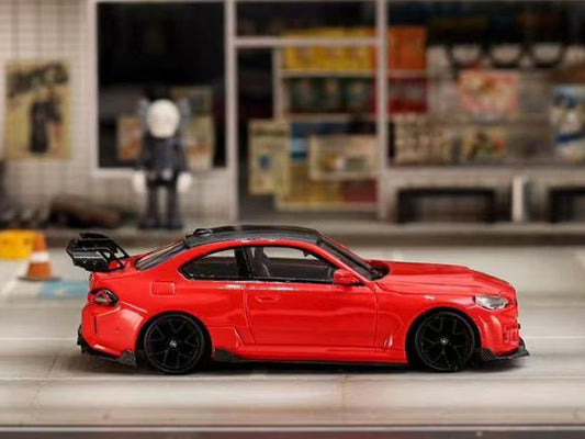 [ Pre-order ] SW Street Weapon 1:64 BMW G87 M2 ADRO Modified Modification High Tail Red