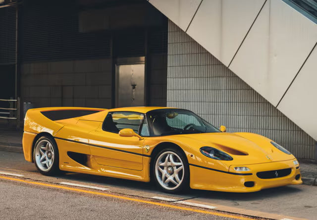 [ Pre-order ] P18189B1 BBR 1:18 Ferrari F50 Coupe Yellow - Black interiors and headlights (clear case included)