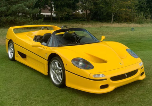 [ Pre-order ] P18190B1 BBR 1:18 Ferrari F50 Spider Yellow - Black interiors and headlights (clear case included)