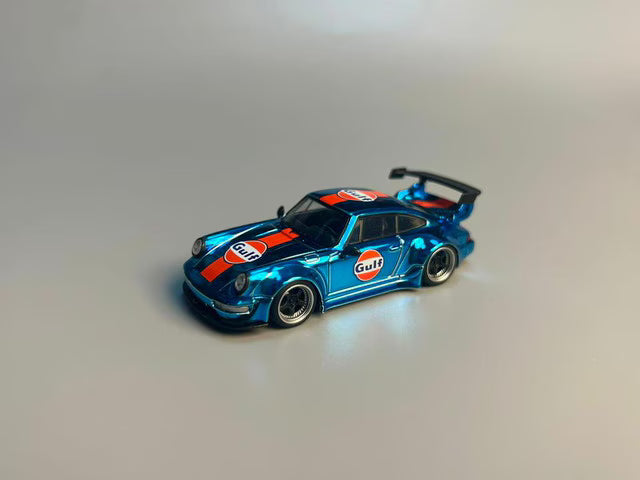 [ Pre-order ] Flame 1:64 RWB 964 Gulf Chrome Blue