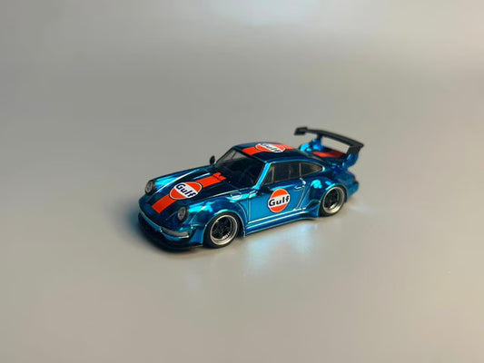 [ Pre-order ] Flame 1:64 RWB 964 Gulf Chrome Blue