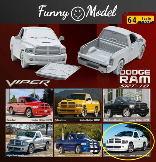 [ Pre-order ] Funny Model (FM) 1:64 Dodge Ram 2004 Dodge RAM SRT-10 F/Commemorative Edition