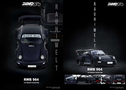 [ Pre-order ] IN64-RWB964-BM INNO MODELS 1:64 RWB 964 Matte Black