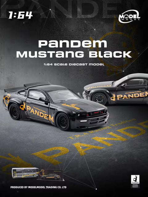 [ Pre-order ] MM64-PM-002 ModelModel 1:64 Ford Pandem Mustang in Black