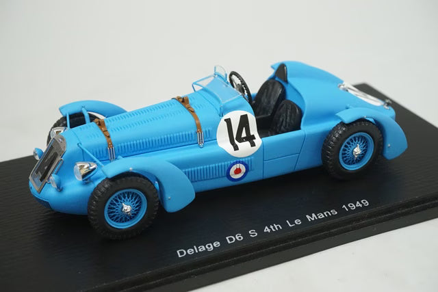 1:43 Spark S2729 Delage D6S Le Mans 4th 1949 #14 L.Gerard / F.Godia.Fares