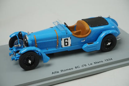 1:43 Spark S3887 Alfa Romeo 8C Le Mans 1934 #6 E. Howe / T. Rose Richards