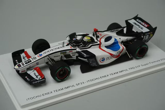 1:43 Spark SFJ033 Itochu Enex Team Impul SF23 TRD 01F Super Formula 2024 #19 T. Pourchaire
