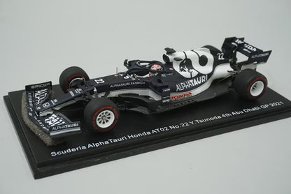 1:43 Spark SCS223 Suzuka Circuit Custom Scuderia AlphaTauri Honda AT02 Abu Dhabi GP 4th 2021 #22 Yuki Tsunoda