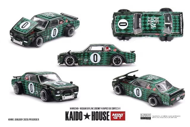 [ Pre-order ] KHMG249 TSM MINI-GT 1:64 Nissan Skyline 2000GT-R (KPGC10) Cortez V1 (Right-hand drive)