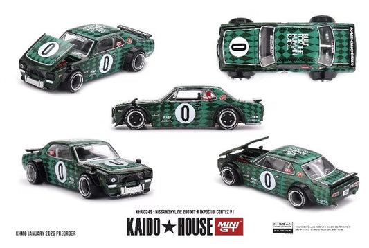 [ Pre-order ] KHMG249 TSM MINI-GT 1:64 Nissan Skyline 2000GT-R (KPGC10) Cortez V1 (Right-hand drive)