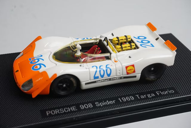1:43 EBBRO 43729 Porsche 908 Spyder Targa Florio 1969 #266 White