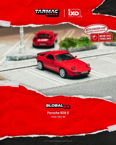 [ Pre-order ] T64G-083-RE Tarmac Works 1:64 Porsche 928 S Red