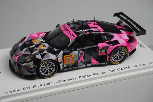 1:43 Spark SJ056 Porsche 911 RSR (991) Dempsey Proton Racing LMGTE AM Fuji 3rd 2017 #77