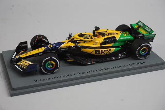 1:43 Spark S9539 McLaren F1 Team MCL38 Monaco GP 2nd 2024 #81 O. Piastri